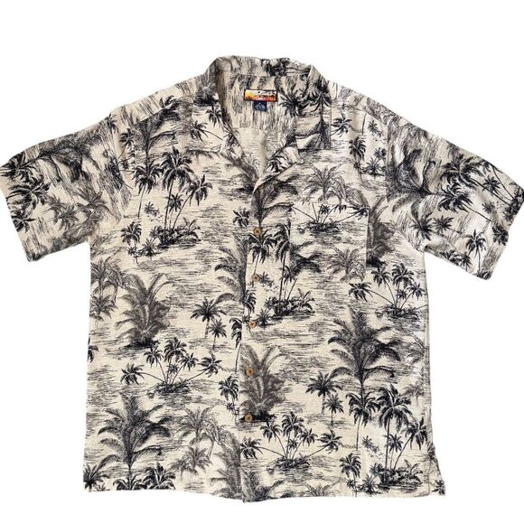 Havana Jack'S Cafe Other - Havana Jacks Cafe Mens 100%‎ Silk Hawaiian Shirt Tropical Print Sz XL